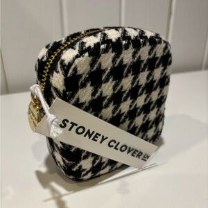 Stoney Clover Lane Mini Pouch Noir Houndstooth Destination Paris